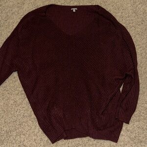 dark maroon sweater! super cute and comfortable!
